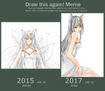 Draw This Again Meme - White kitsune - 2017 by Shiunee