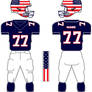 Customized USA football home uniforms