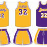 1978-1999 Los Angeles Lakers uniforms