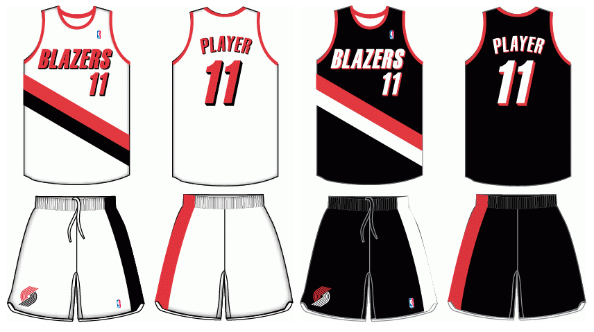 Portland trail deals blazers uniform history