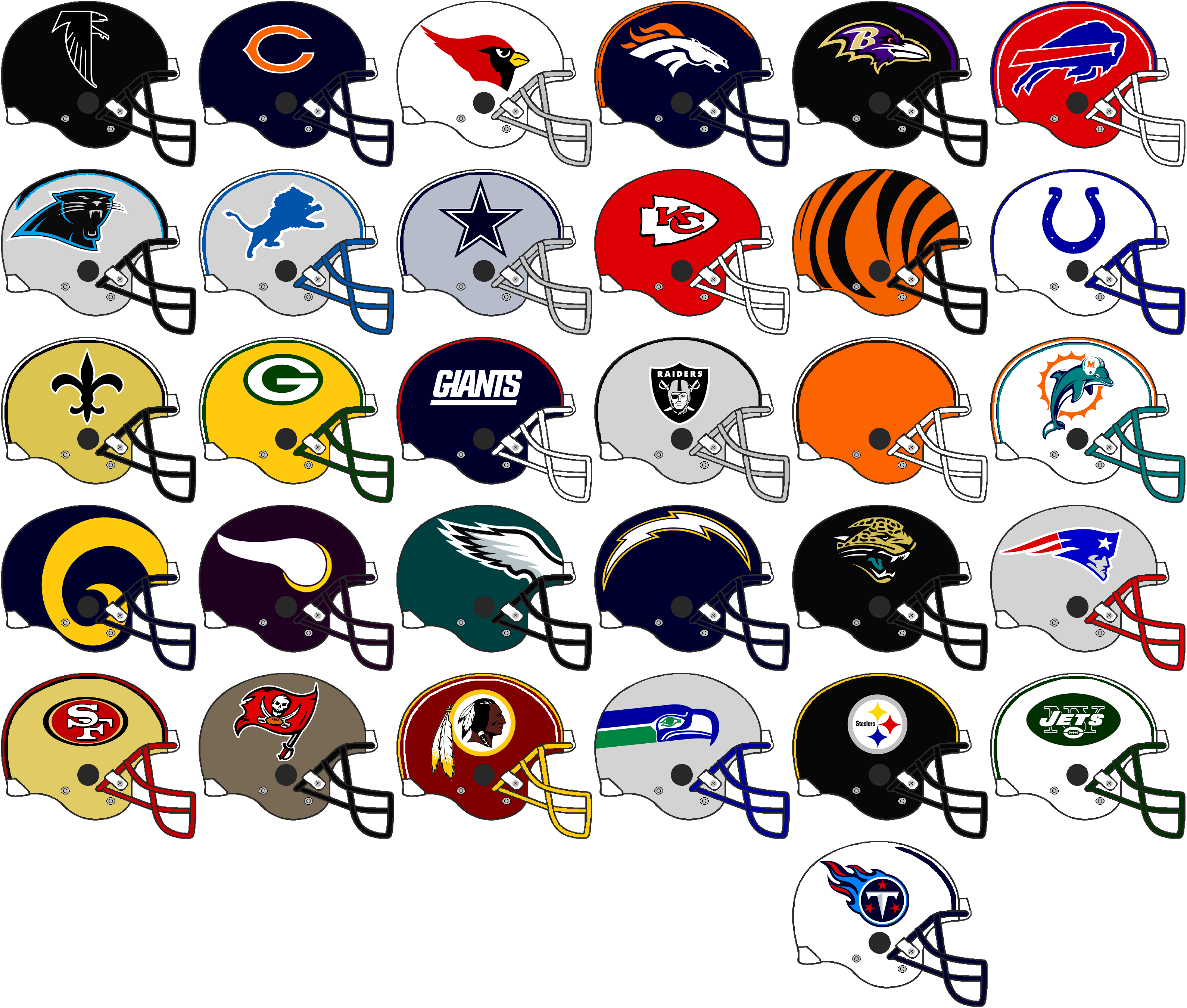 Nfl Team Helmets 1999 by Chenglor55 on DeviantArt Nfl Team Helmets 1999 by Chenglor55 on DeviantArt