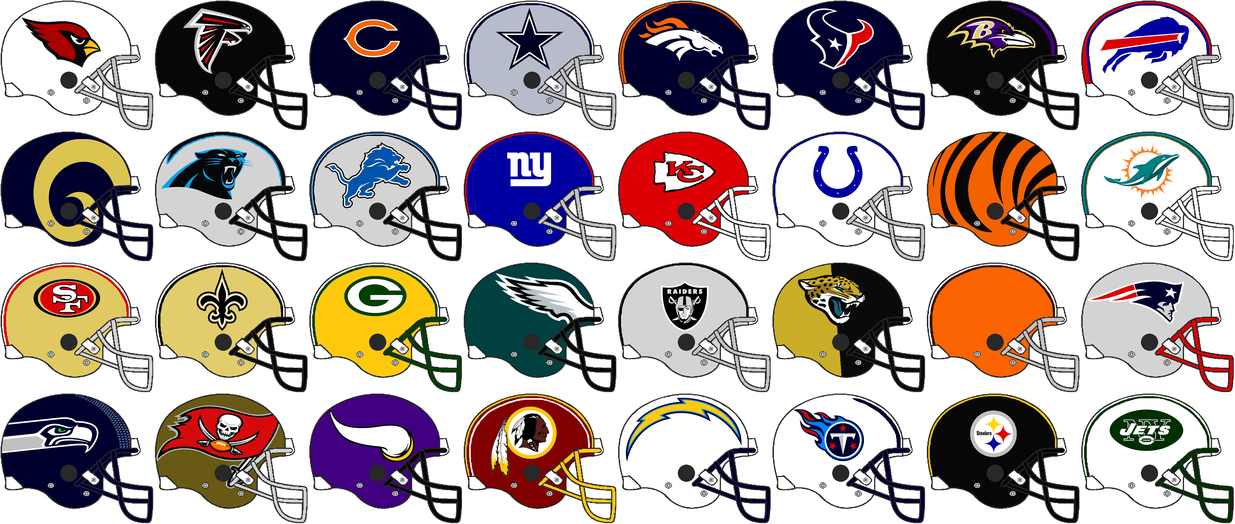 Nfl Team Helmets 2014 by Chenglor55 on DeviantArt Nfl Team Helmets 2014 by Chenglor55 on DeviantArt