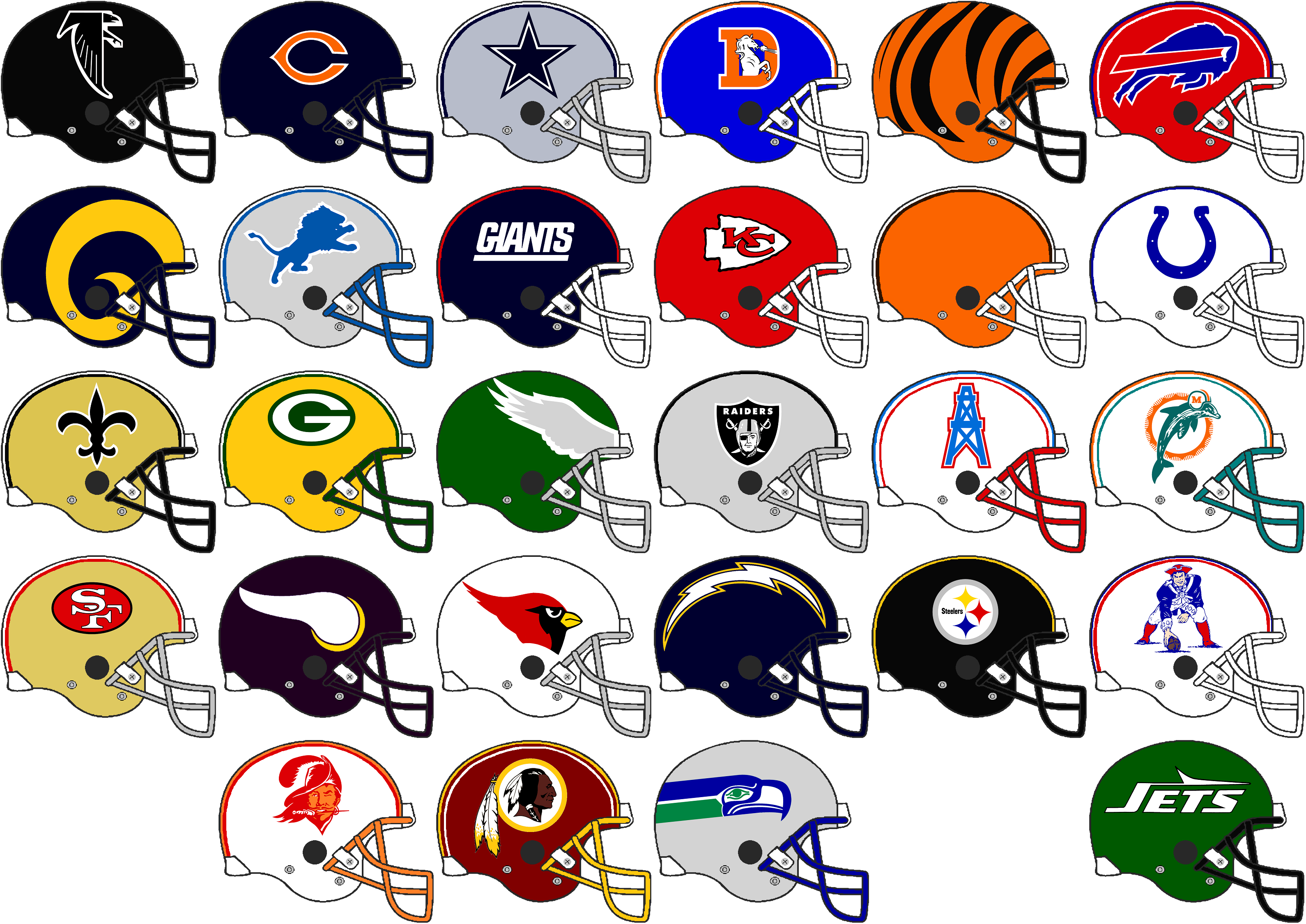 Nfl Team Helmets 1990 by Chenglor55 on DeviantArt Nfl Team Helmets 1990 by Chenglor55 on DeviantArt
