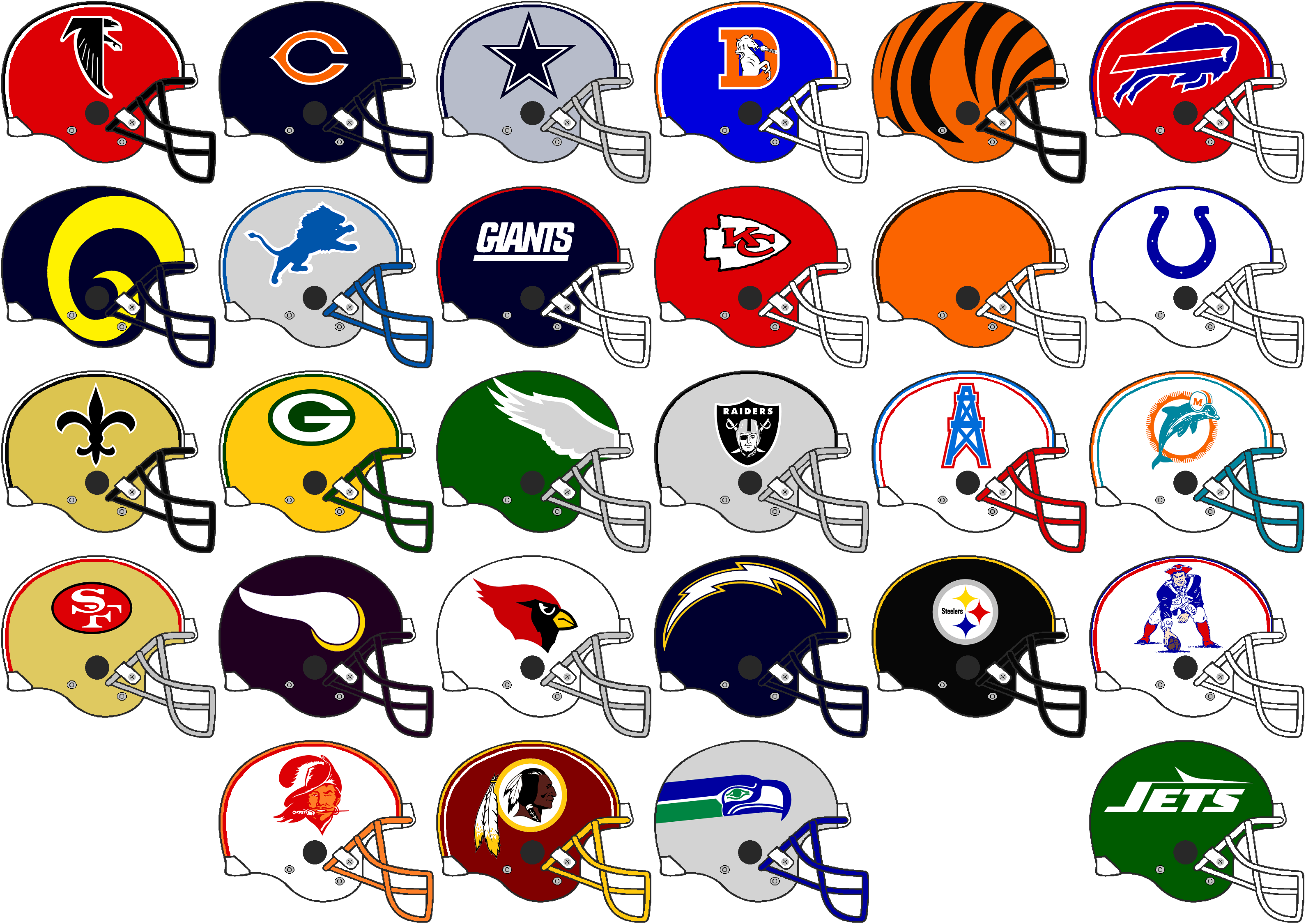 Nfl Team Helmets 1988 by Chenglor55 on DeviantArt Nfl Team Helmets 1988 by Chenglor55 on DeviantArt
