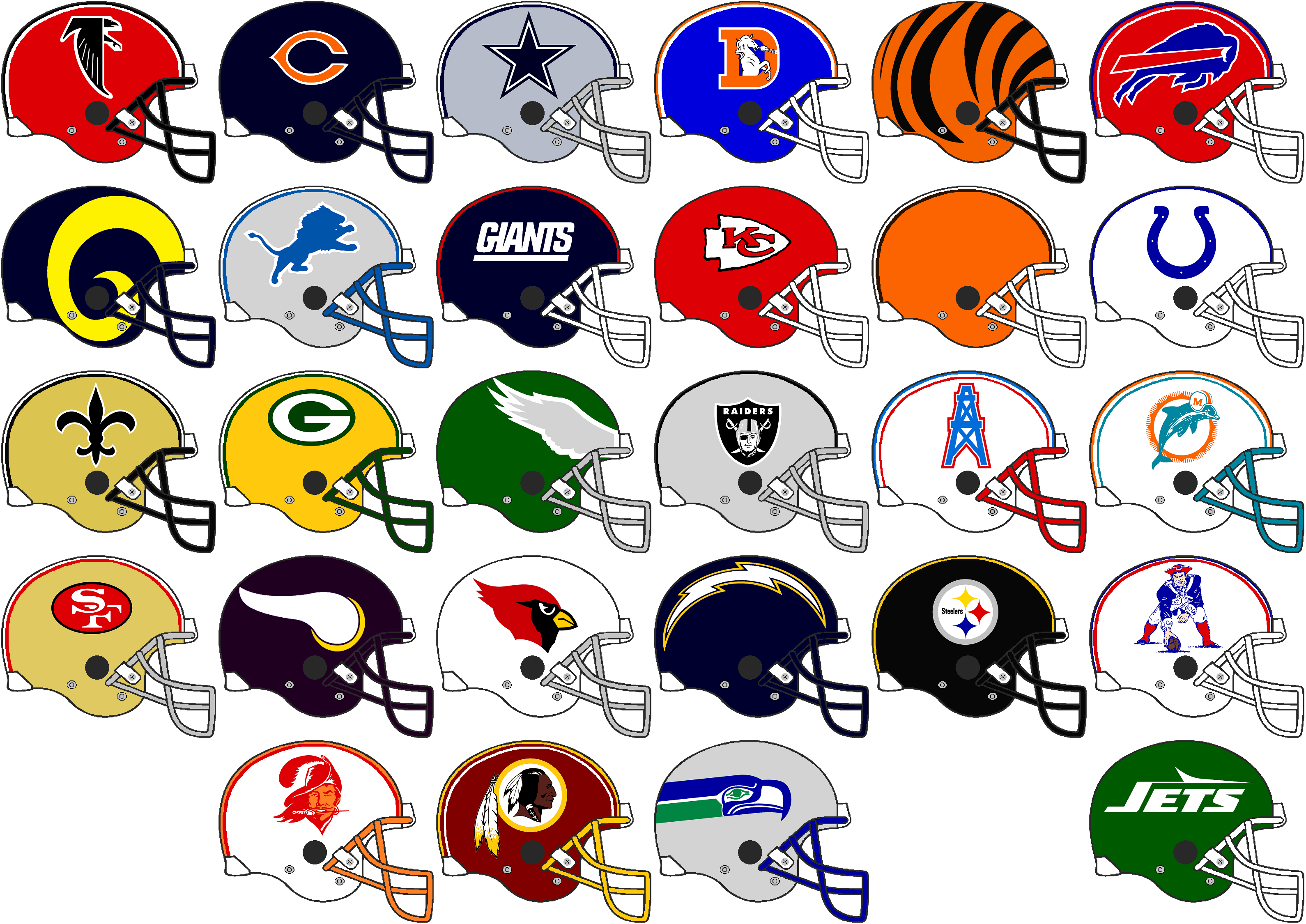 Nfl Team Helmets 1988