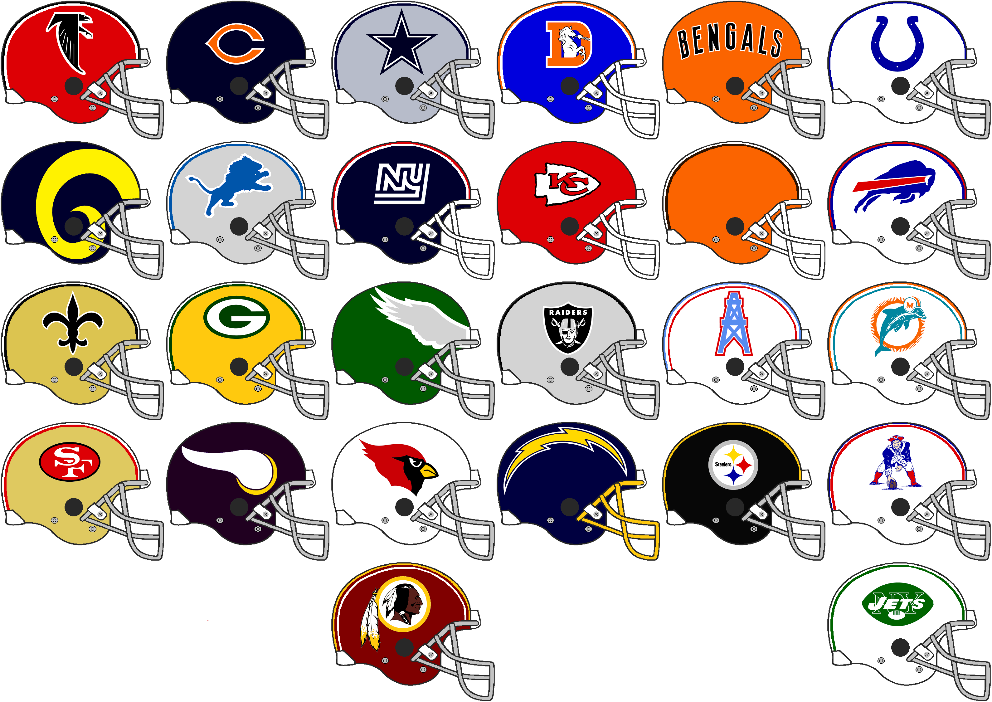 Nfl Team Helmets 1975 by Chenglor55 on DeviantArt Nfl Team Helmets 1975 by Chenglor55 on DeviantArt