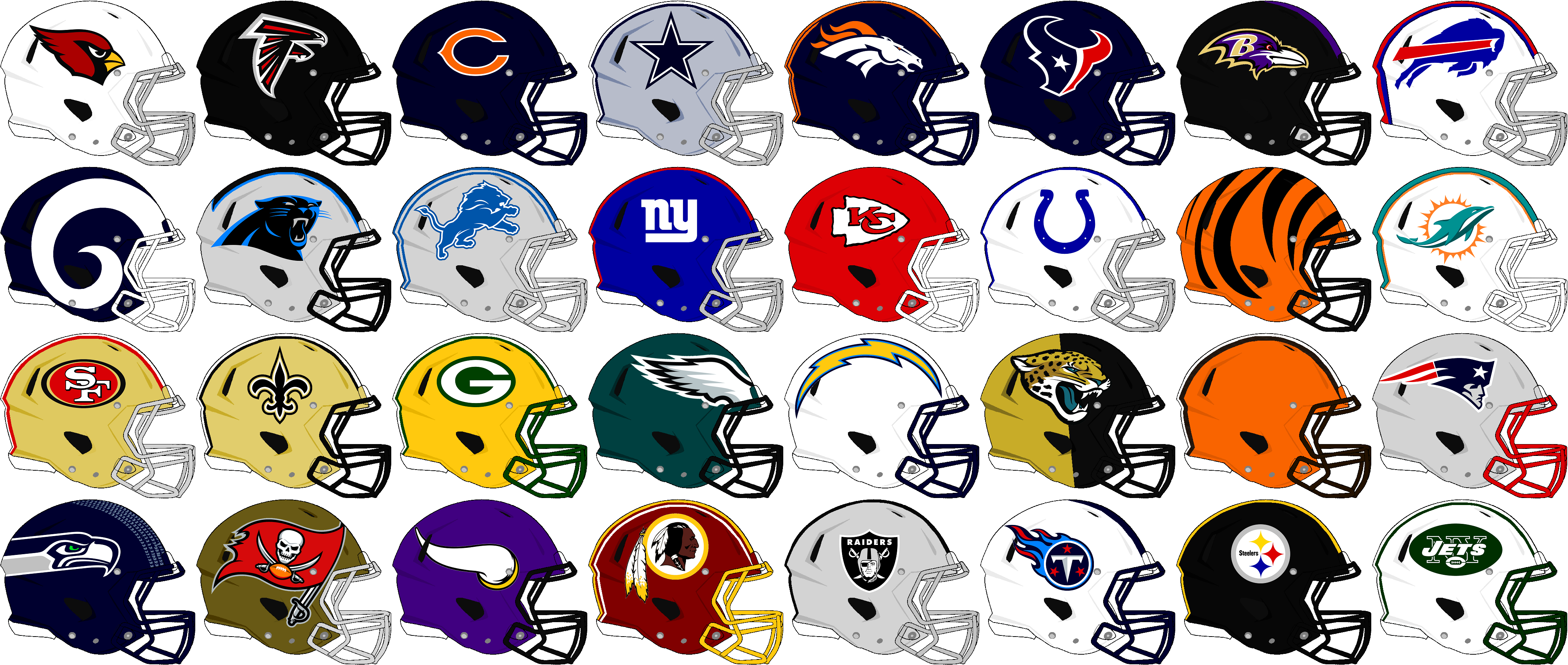 NFL Rev Speed Team Helmets 2017