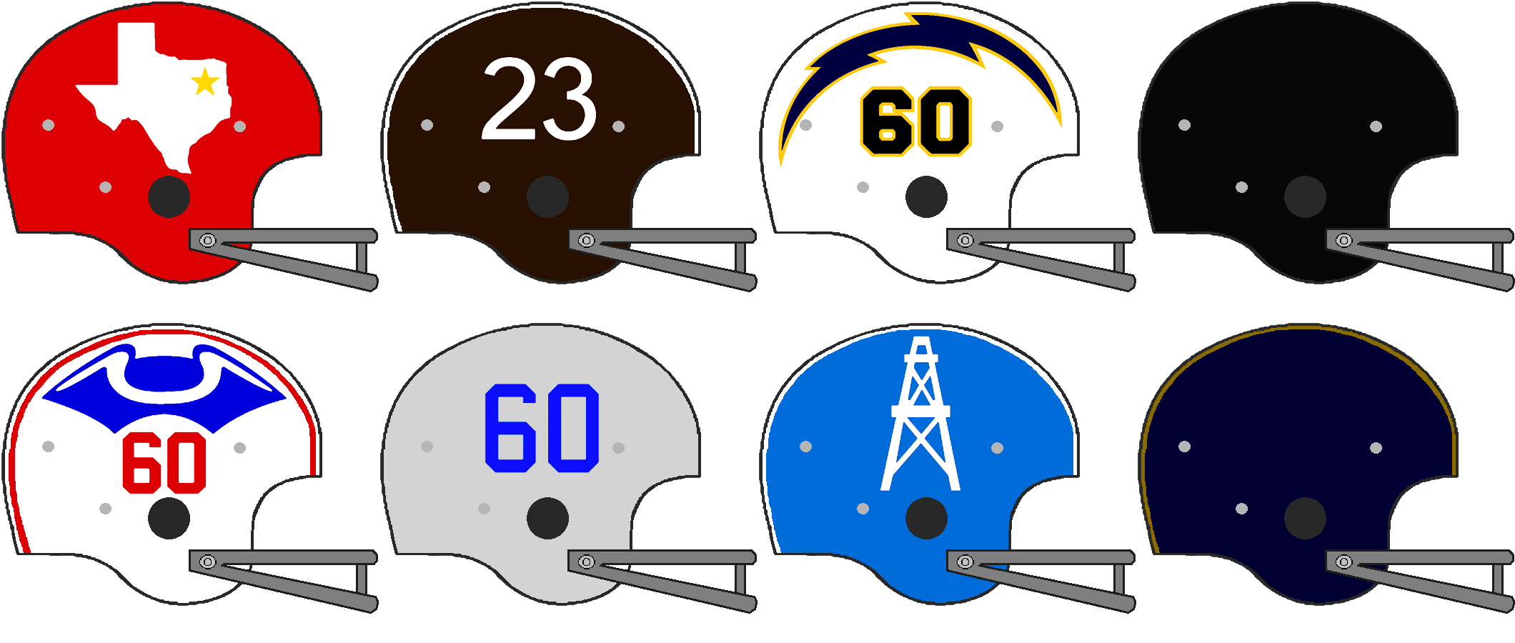AFL 2 Bar Team Helmets 1960 by Chenglor55 on DeviantArt AFL 2 Bar Team Helmets 1960 by Chenglor55 on DeviantArt
