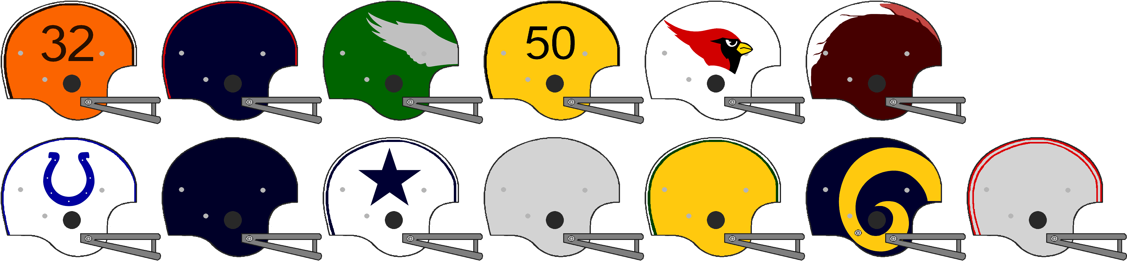 1960 nfl helmets 2025
