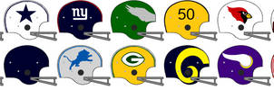 NFL 2 Bar Team Helmets 1961