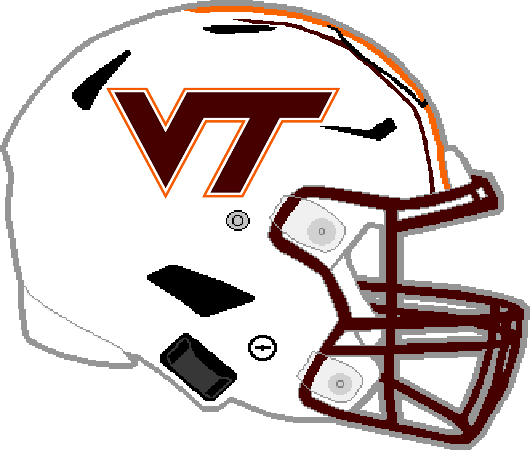 Virginia Tech 2017 pres. white Speedflex helmet by Chenglor55 on
