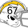 Chargers 1967-1973 Schutt F7 Helmet