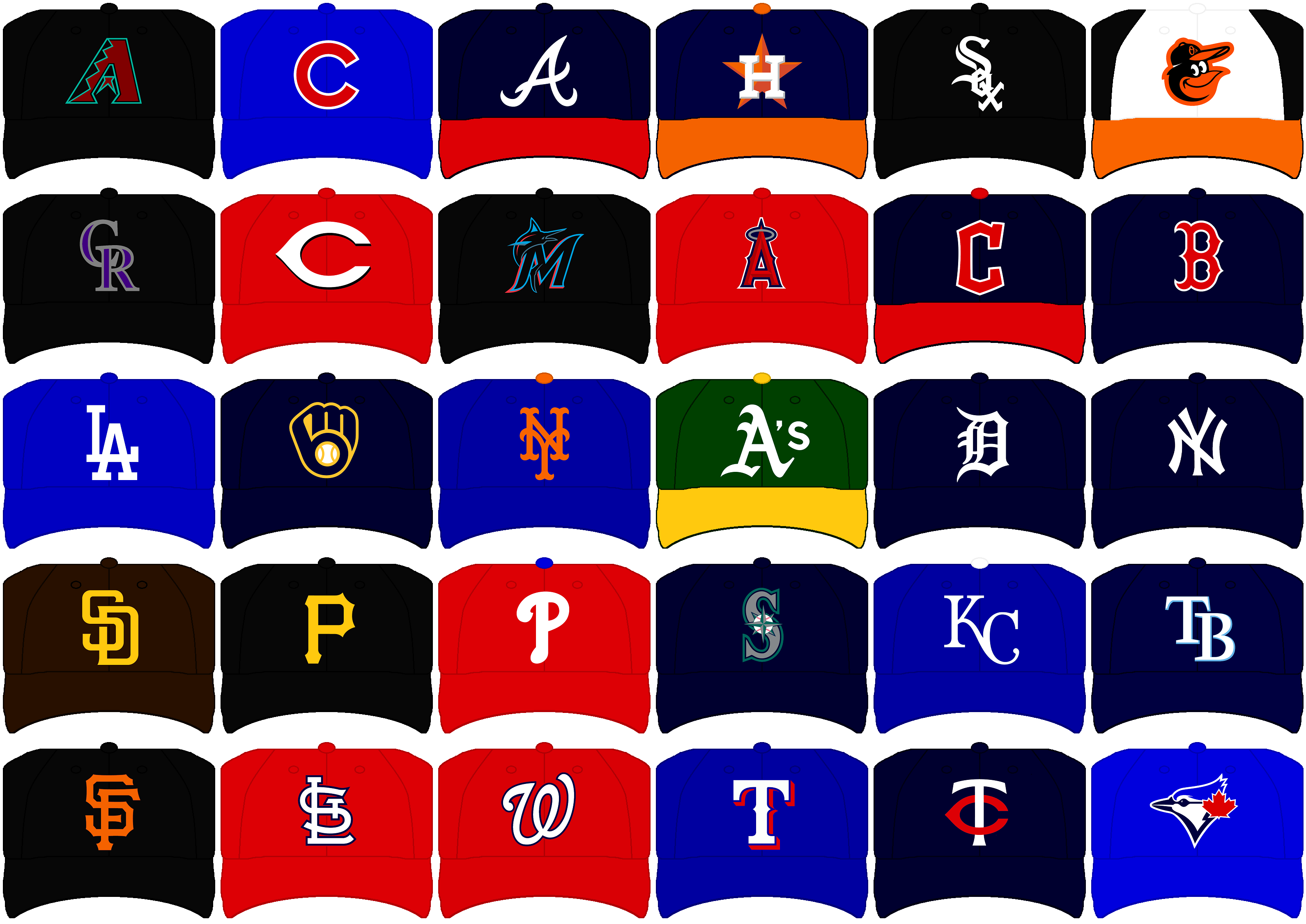 MLB Team Hats 2024 by Chenglor55 on DeviantArt