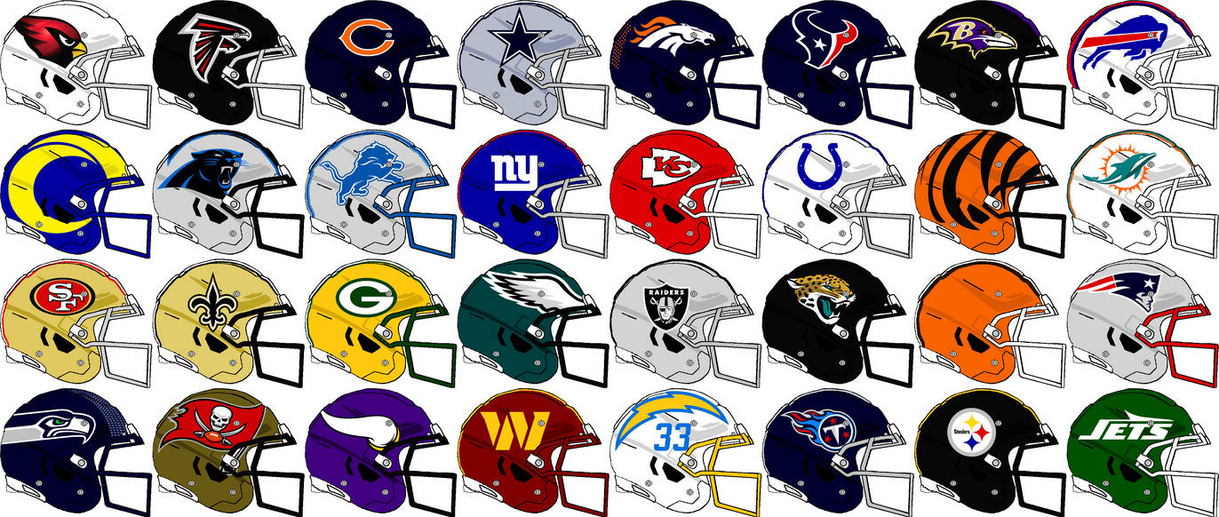 Schutt F7 NFL team helmets 2024-2025 by Chenglor55 on DeviantArt