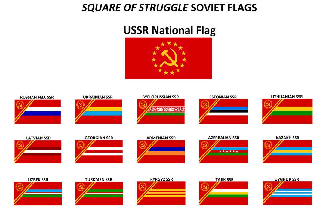 Ssr Flags Soviet Flags of the 'Square of Struggle' Universe by WolfMoon25 on ...
