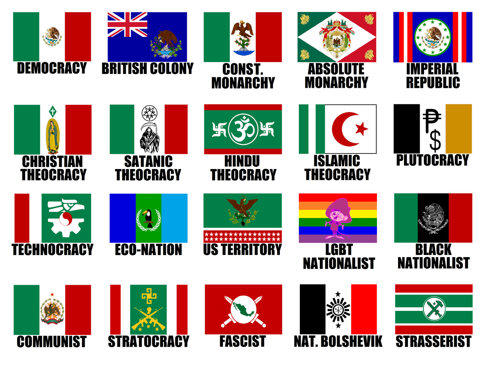 *SUPER-DELUXE* Alternate Flags of Mexico by WolfMoon25 on DeviantArt