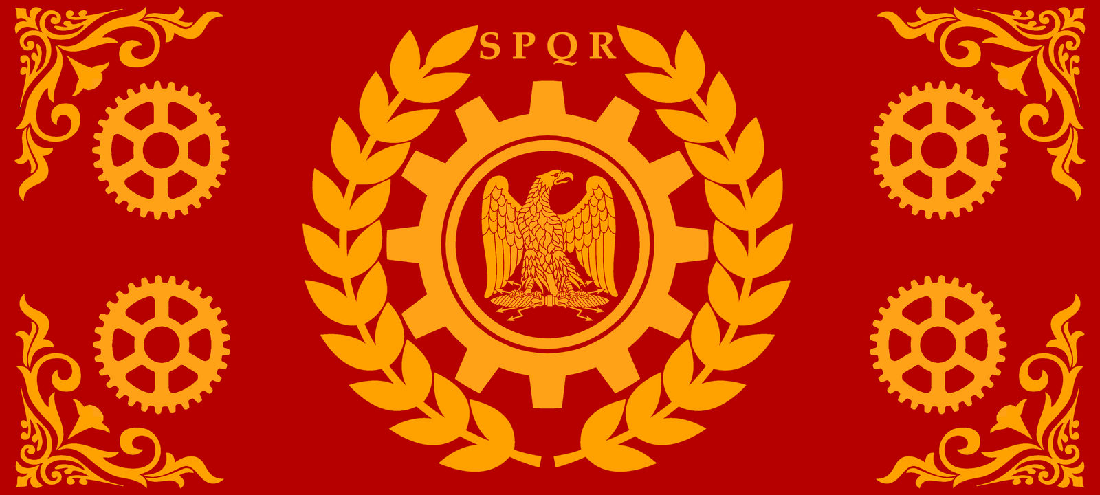 Alternate Rome Flag Deviantart Flag of the Steampunk Roman Empire by WolfMoon25 on DeviantArt