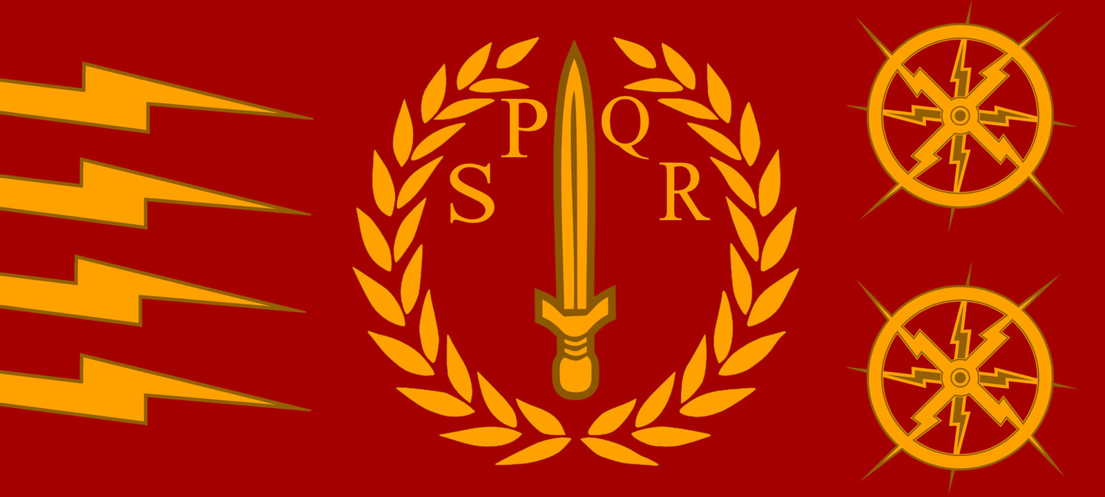 Alternate Rome Flag Deviantart Flag of Futurist Rome by WolfMoon25 on DeviantArt