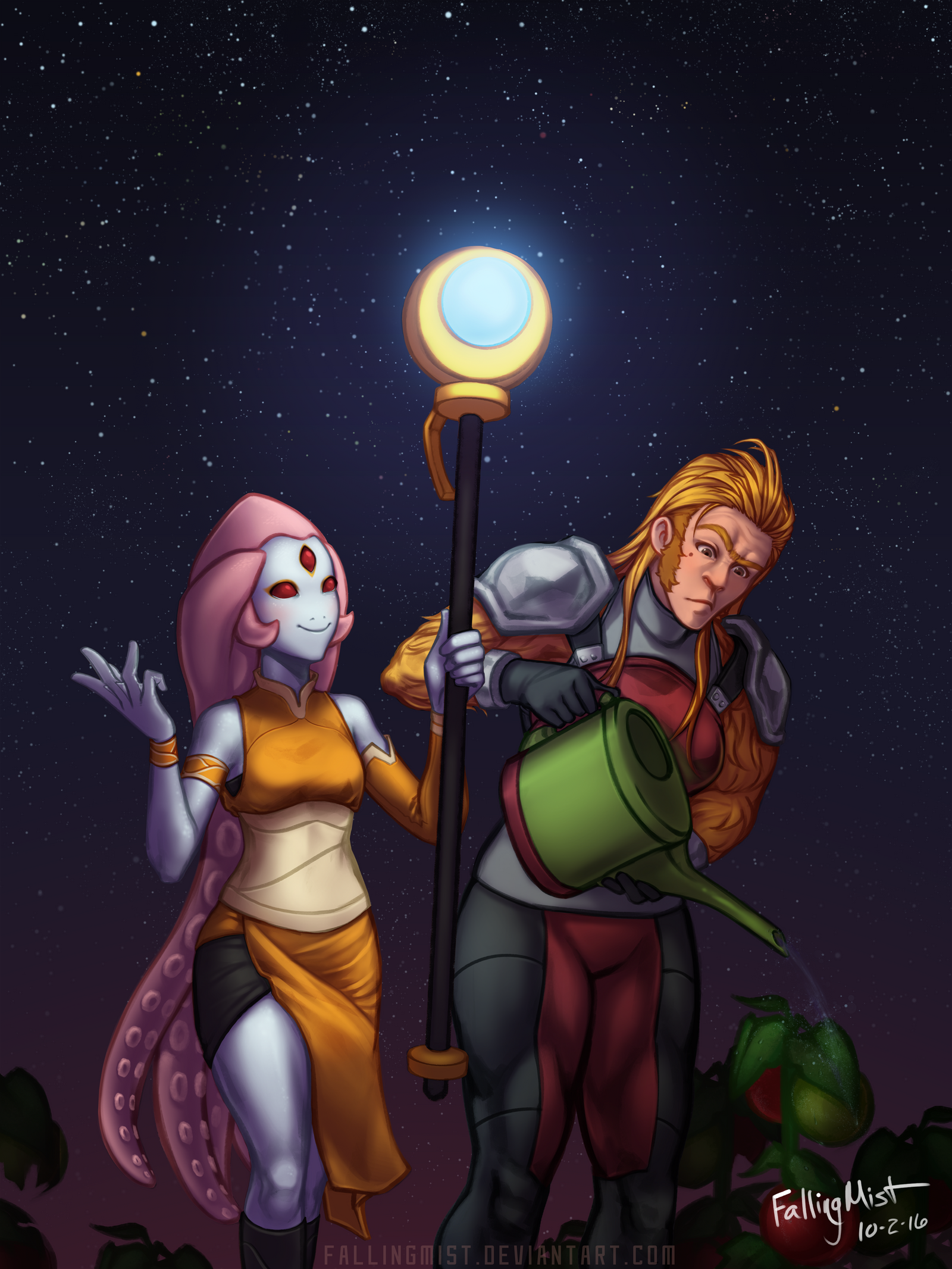 Hyolotl Starbound: Starbound: Lunesce And Solfrid By FallingMist On Deviant...