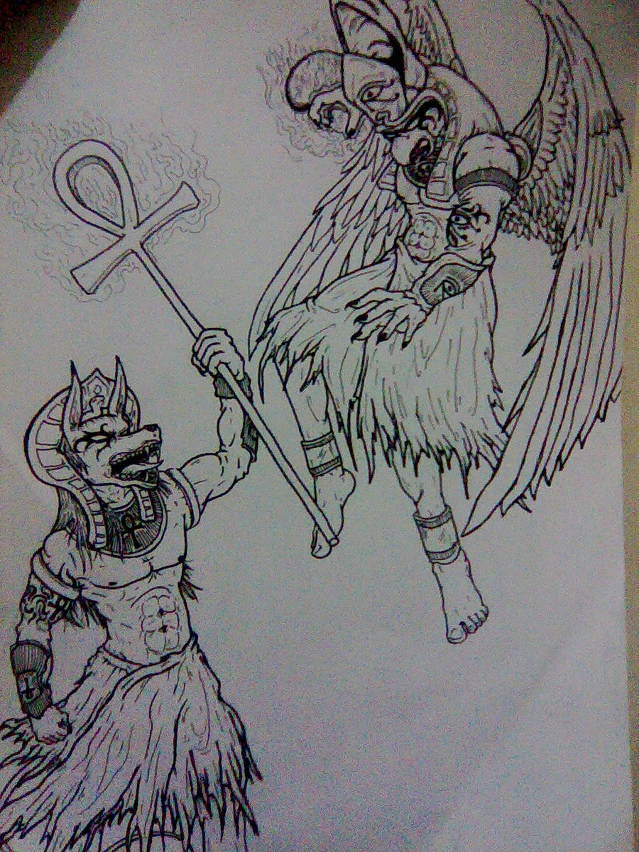 Anubis Vs Ror anubis vs horus by beanystergates on DeviantArt