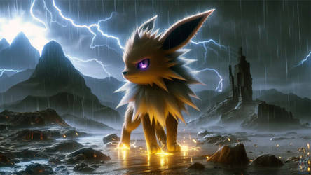 Jolteon in the storm