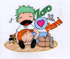 Zoro and Nami