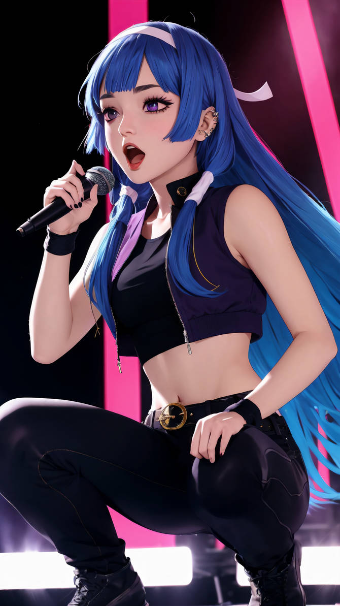 Nagi Using Phone Nagi on stage by okama-ai on DeviantArt