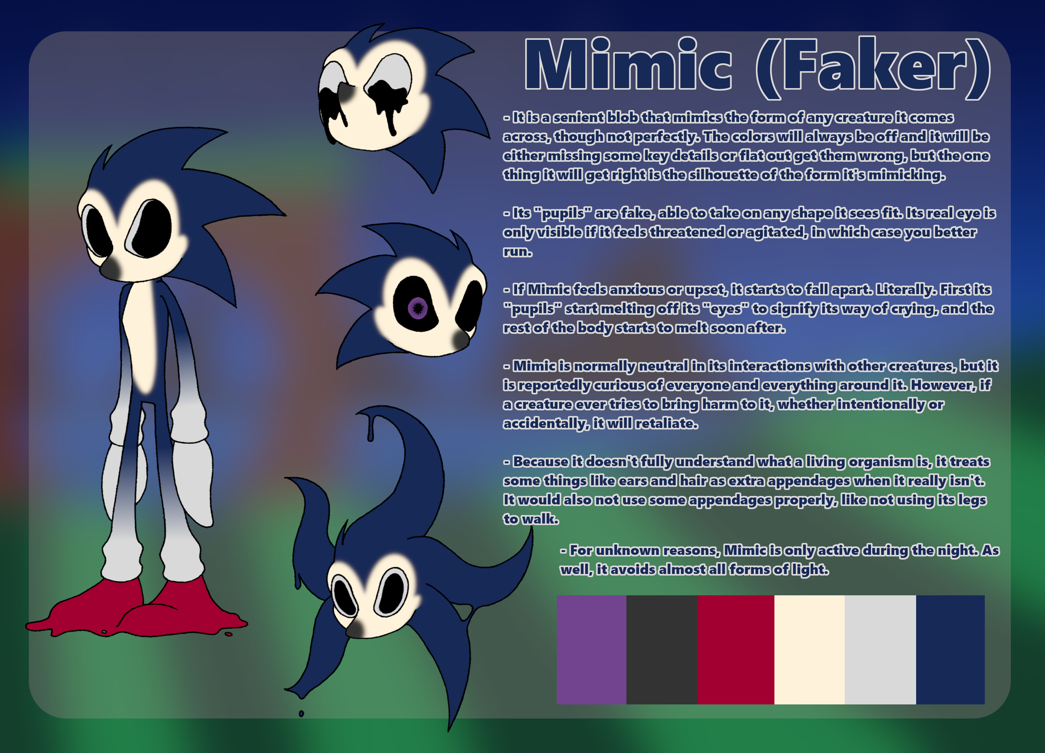 Mimic (Faker)'s Official Design by EmC-BlingDS on DeviantArt
