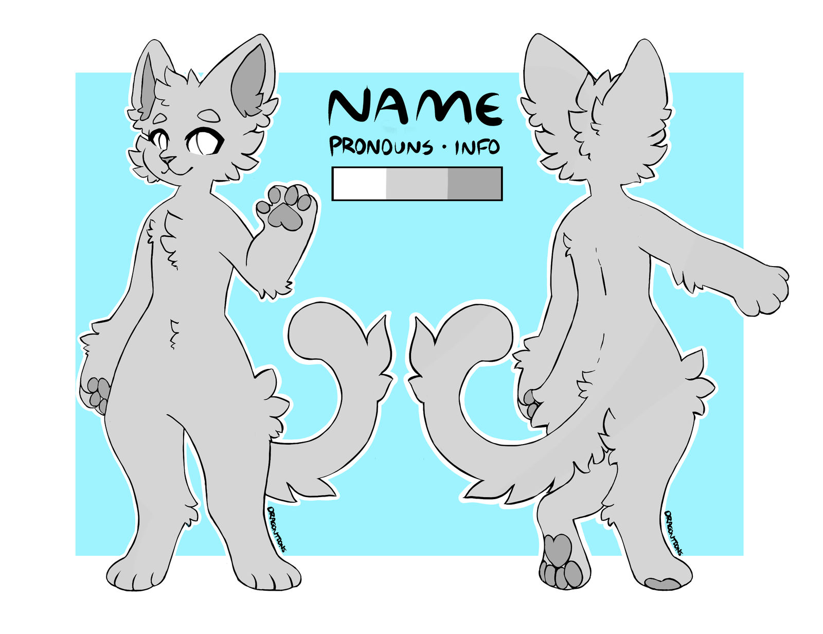 Feline Ref Base Feline Reference Sheet Base P2U by dragontoonss on DeviantArt