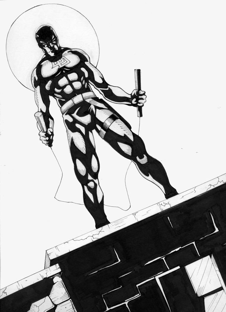 Daredevil Comic Rooftops Daredevil on Rooftop by GeorgeManygoats on DeviantArt