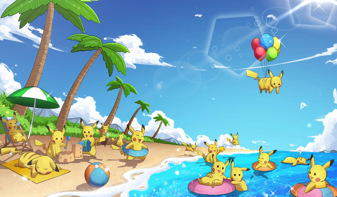 Block At Rio Pikachu COMMISSION : Pikachu's beach by DkeyBudy on DeviantArt