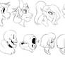 Undertale heashot sketches