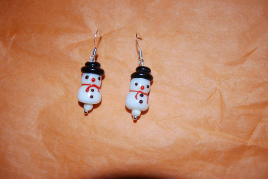 Snowman earrings