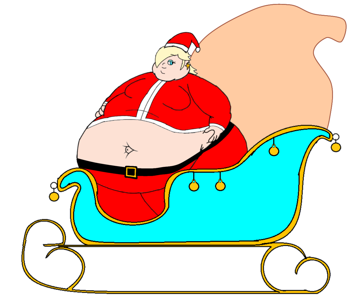 Fat Santa Rosalina in her Sleigh by TravisTheGainer on DeviantArt