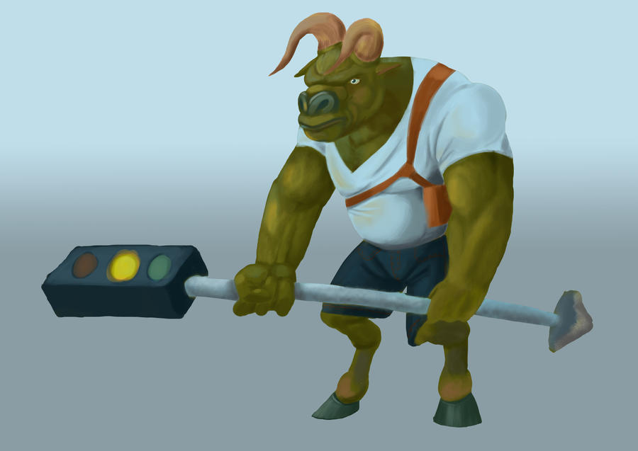 Minotaur Concept by Project-Spitfire on DeviantArt