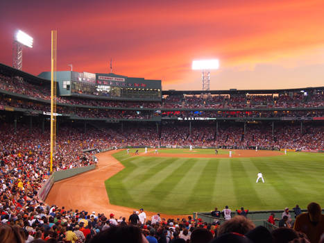 Sunset and a Baseball Game