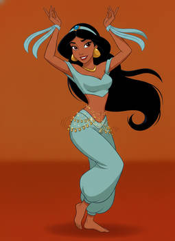 Princess Jasmine belly dancing Blue Outfit #3