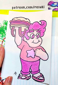 Steven Universe Big Boy Burger Sketchcard