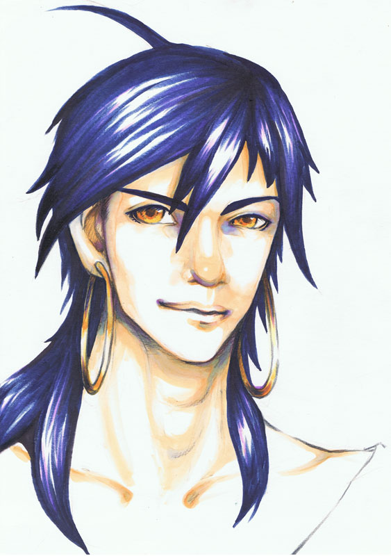 Sinbad from Magi, portrait style