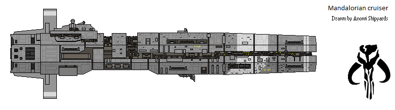 Mandalorian Starship WIP by AnowiShipyards