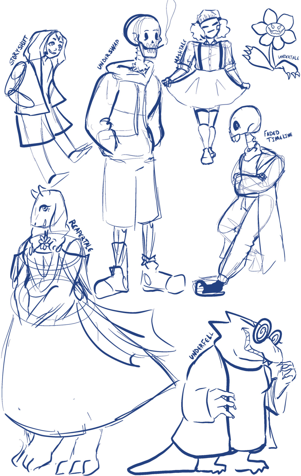Masktale Warmup Undertale Sketch Dump by Zombiemangamaker on DeviantArt
