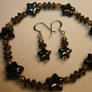 Dark Stars bracelet, earrings