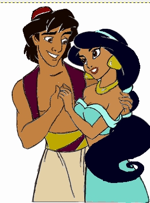 Aladdin and Jasmine by bubba-courtlz