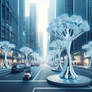 Artificial trees in city produces oxygen