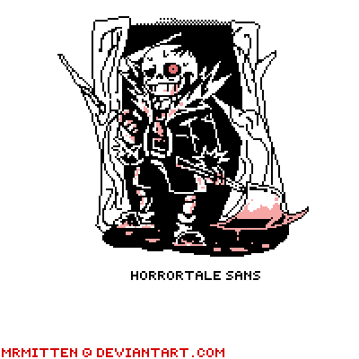 Horror! Sans - Battle Sprite - v2 by daunderspriter on DeviantArt