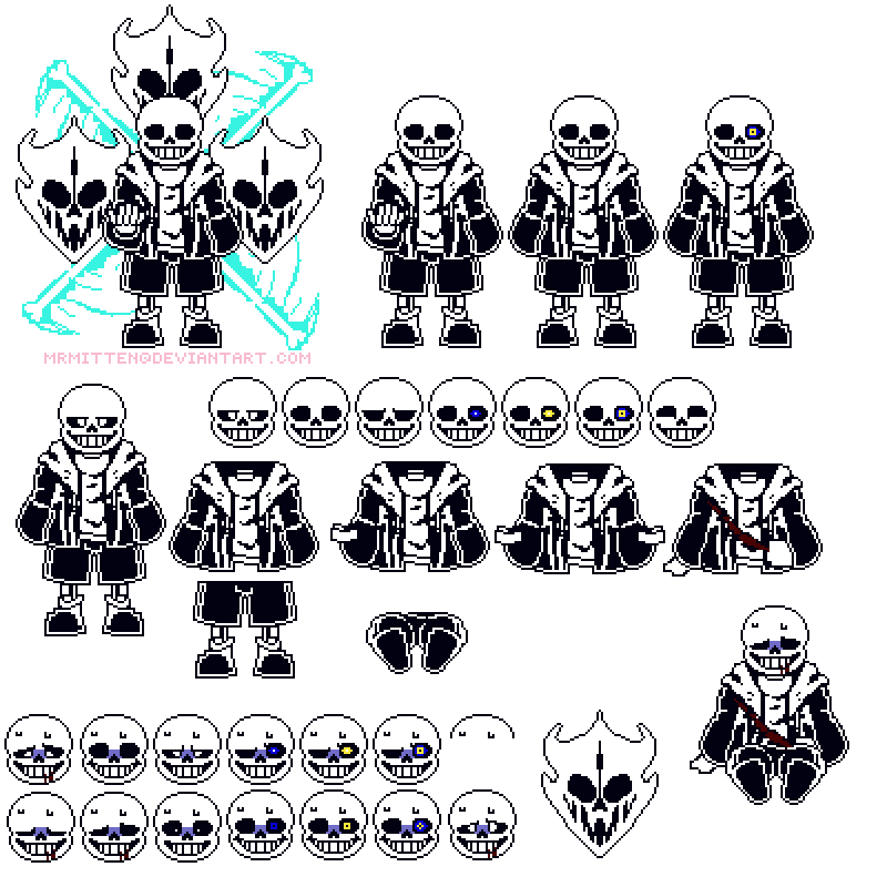 Horrortale Sans Sprites by SafetyBob9001 on DeviantArt