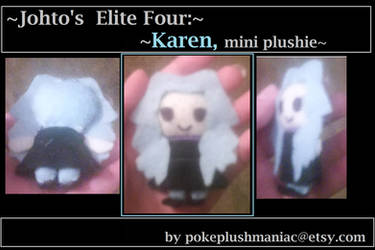 Johto's E4 Karen mini pokemon trainer plush by Latiasylveon