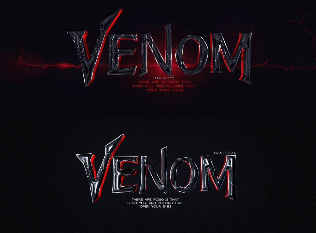 Recreated Venom Movie Text Style In Photoshop