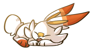 Scorbunny taking a nap