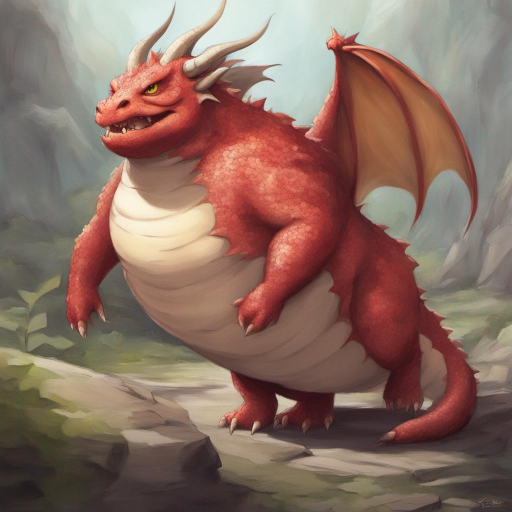 Fat Red Ragon DreamUp Creation: chunky red dragon by asherthecrimsonfox on DeviantArt